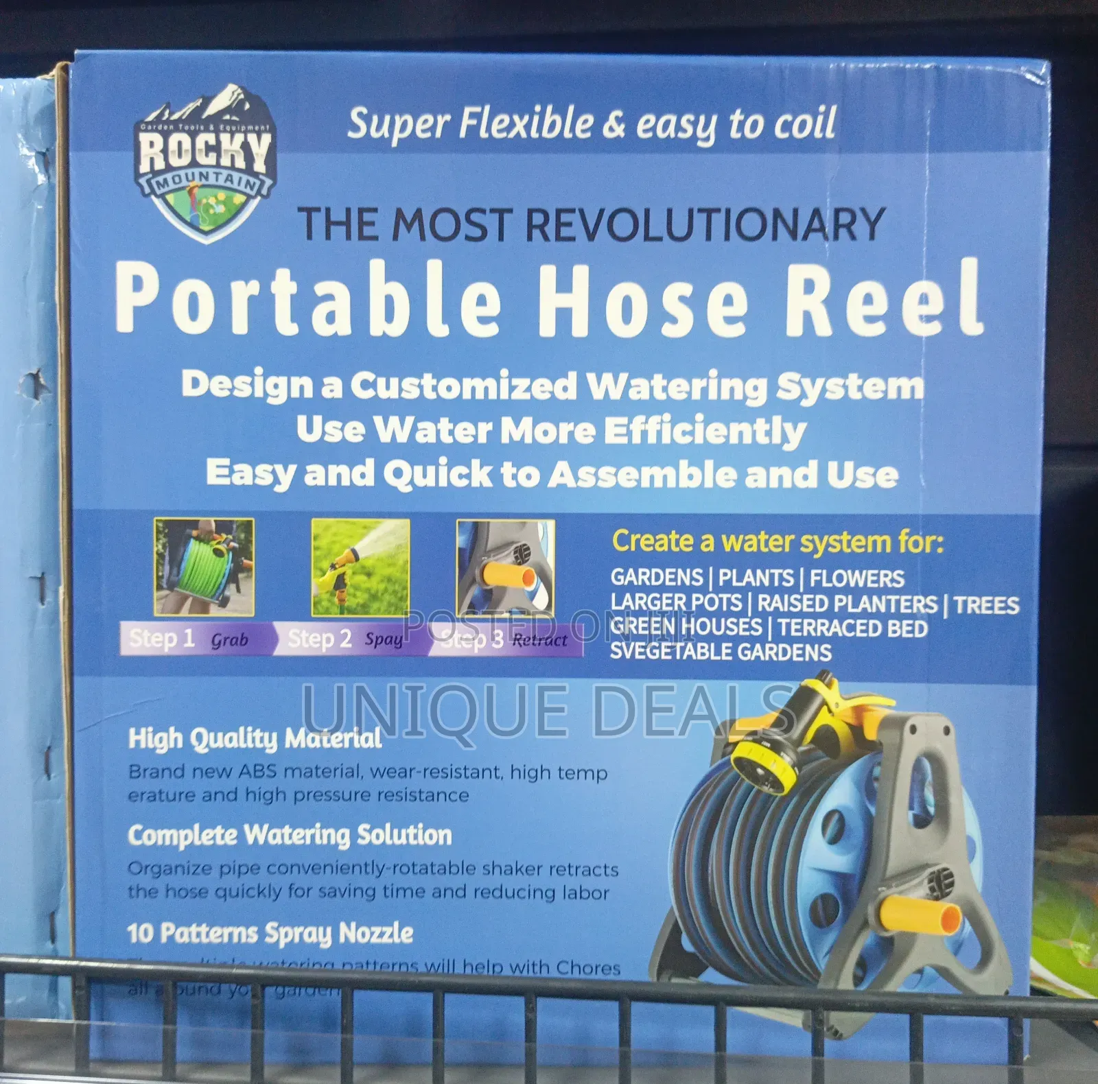 Portable Garden Hose Reel Set 25m Pipe