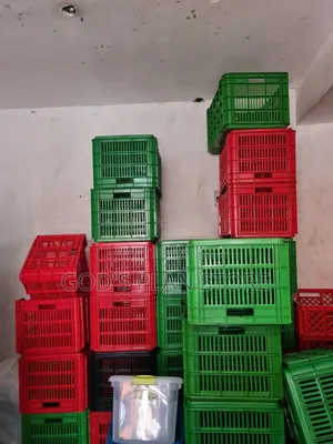 1pc Matted Plastic Crates Plastic Crates Green*Red