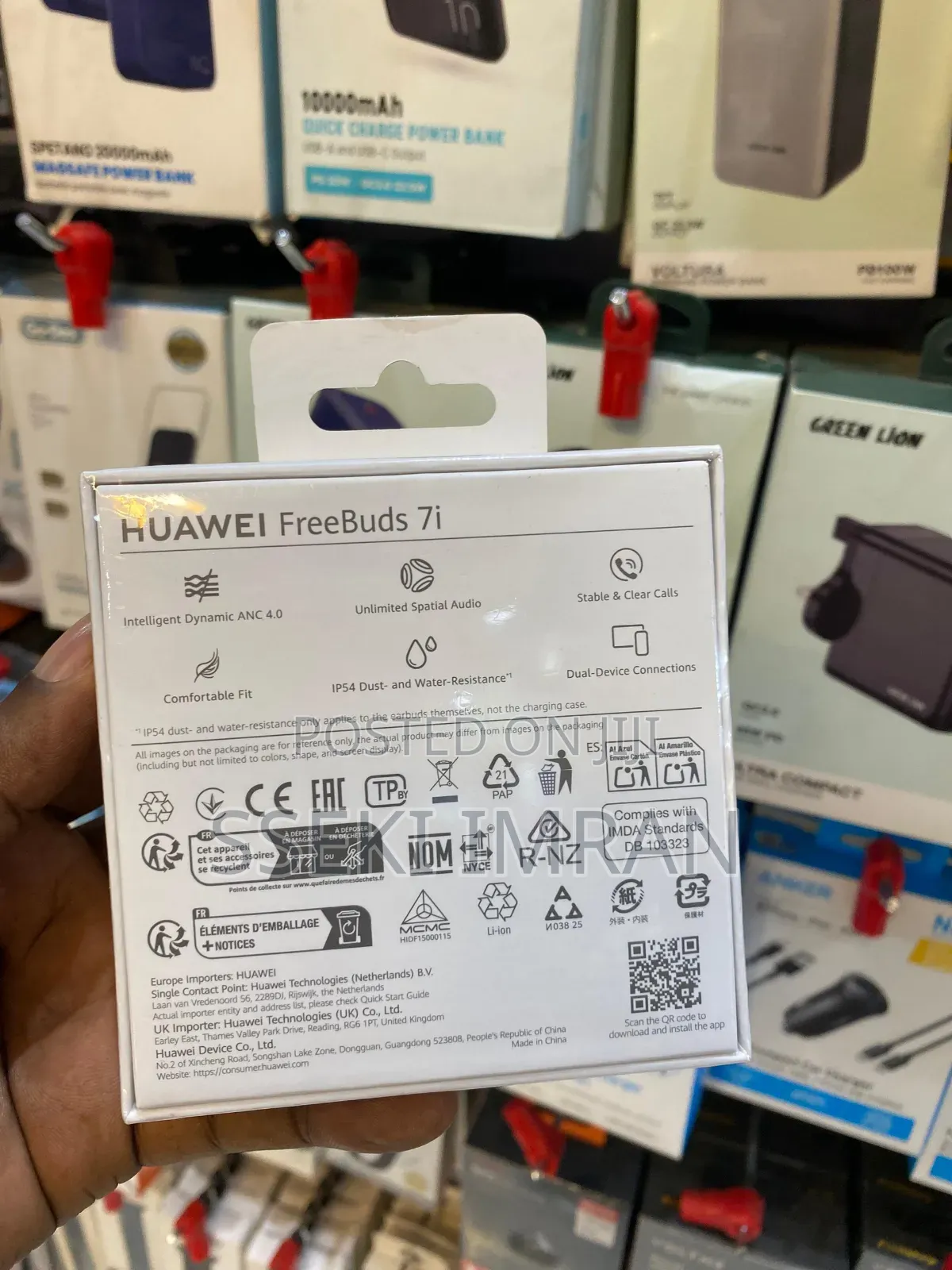 Huawei Free Buds 7i Wireless Earbuds, Hybrid Earbuds
