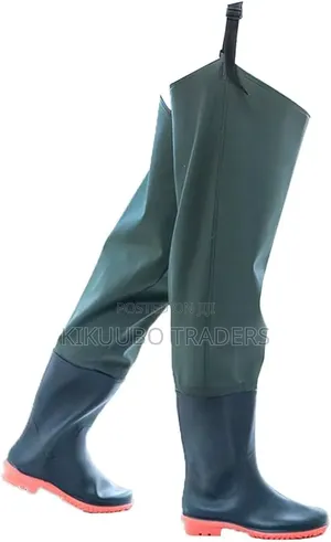 Fishing Waders Hip Waders PVC Waterproof Pants With Anti Slip Boots