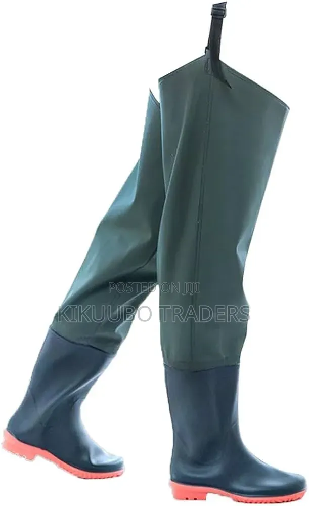 Fishing Waders Hip Waders PVC Waterproof Pants With Anti Slip Boots