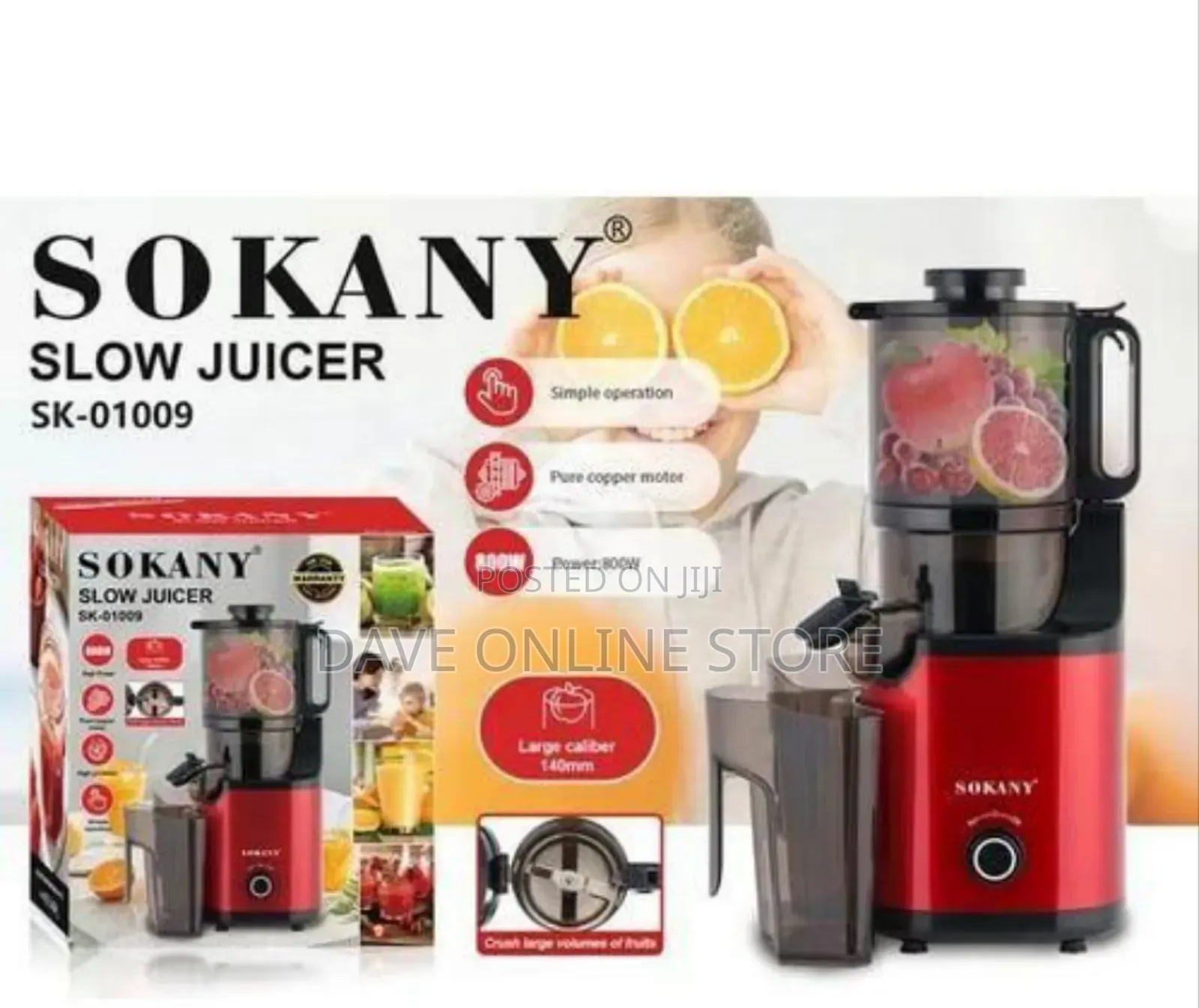 Sokany Slow Masticating Juicer