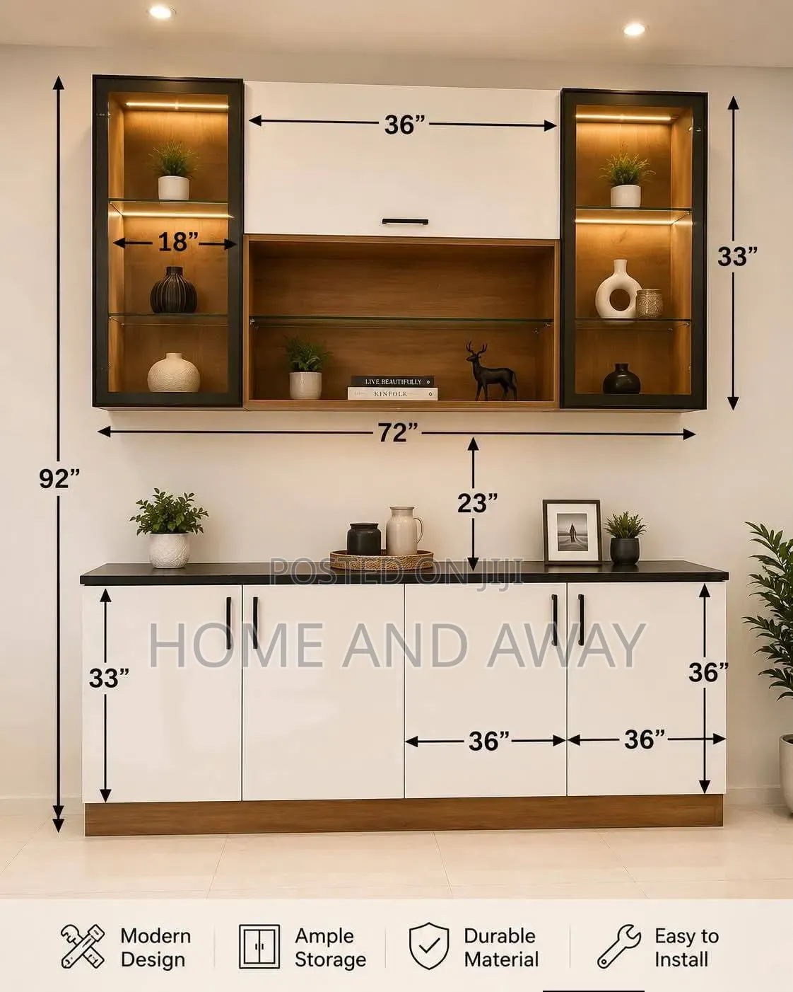 Wooden Mode Kitchen Cabinets in All Colours From 890,000/- Per Meter