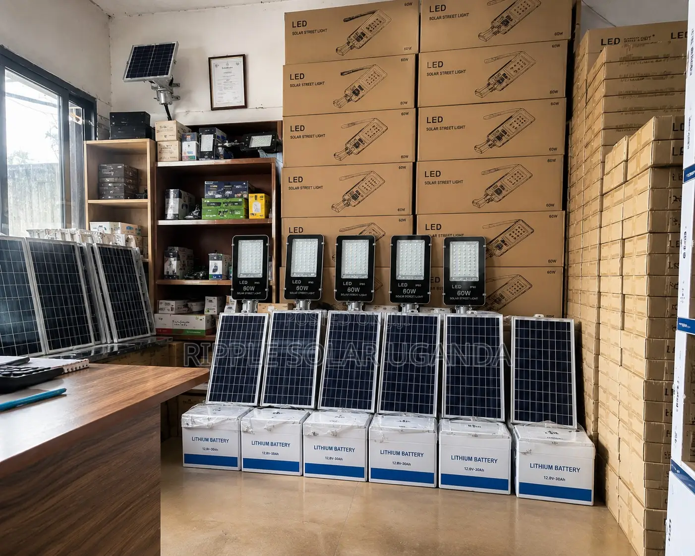 60w Solar Street Light With External Lithium Battery – Waterproof
