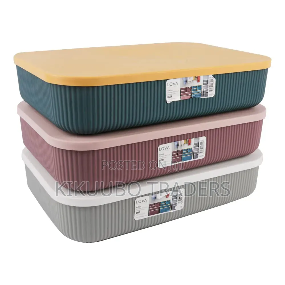 3pcs Storage Boxes With Lid 6.8 Liters