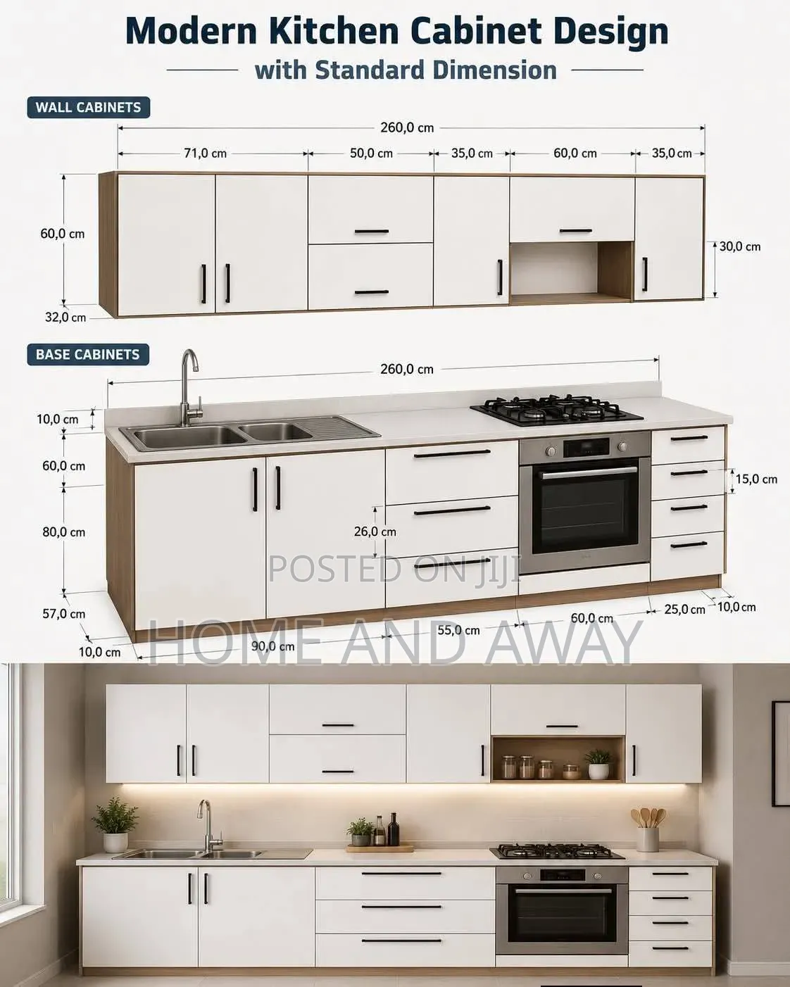 Modern Parallel Kitchen Cabinets From 905,000/- Per Running Meter