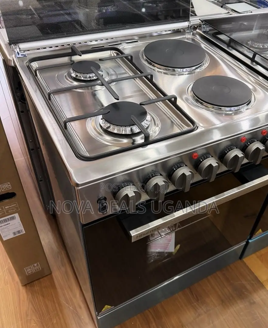 Hisense Hf622gees 60x60 Cooker 2 Gas+2electric, Electric Oven, Grill