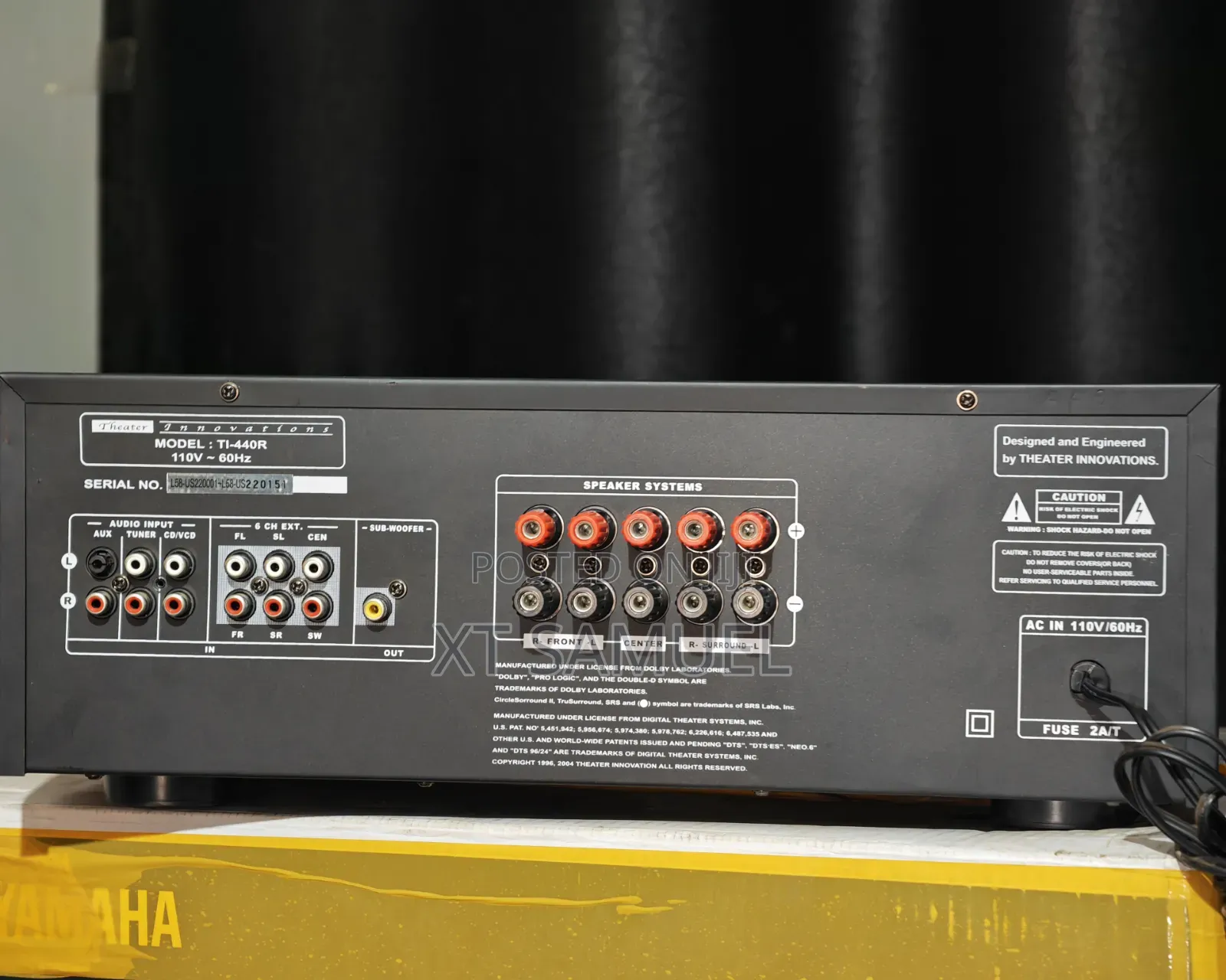 Theater Innovation 5.1ch Av Amplifier With Aux and Subwoofer Pre-Out