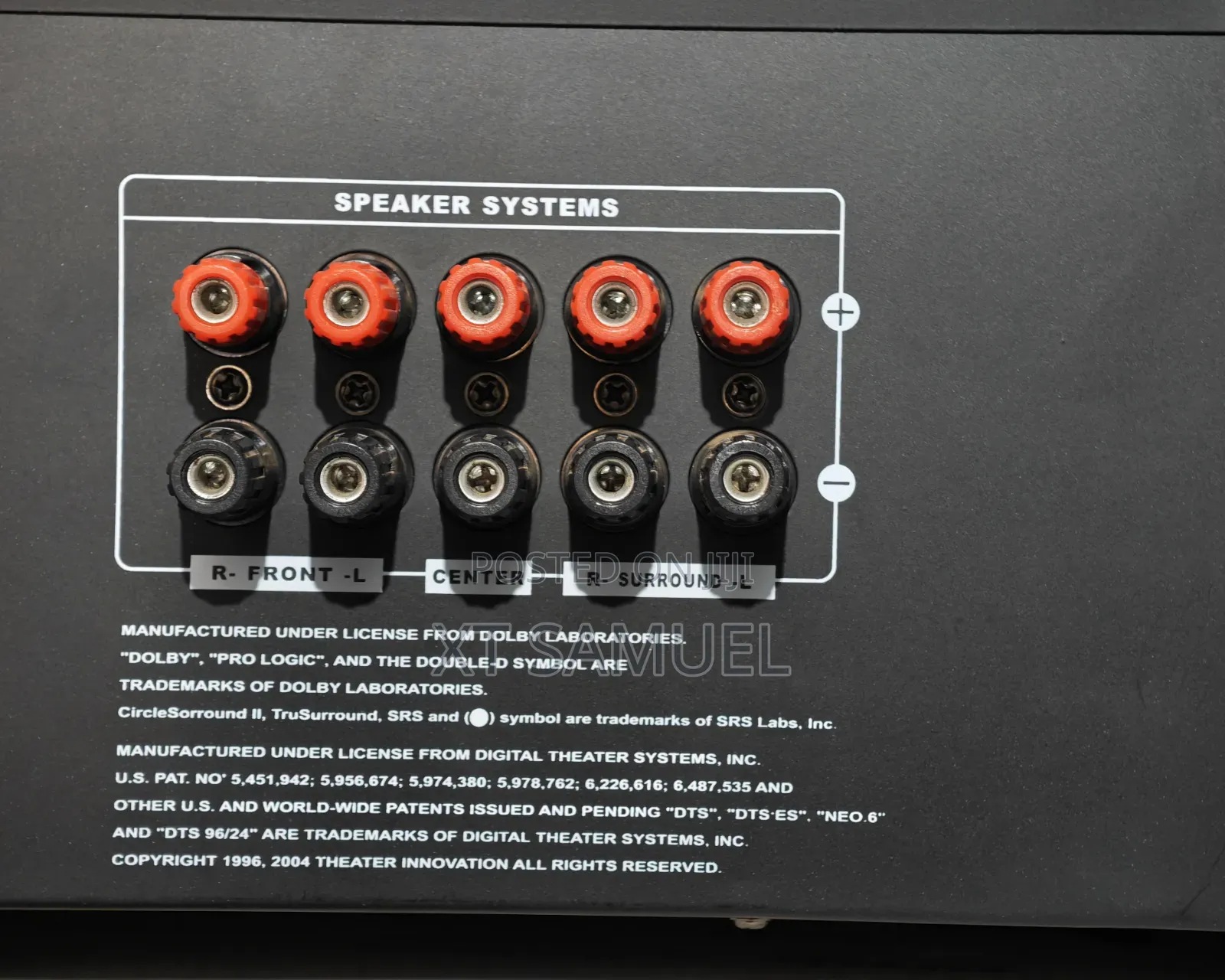 Theater Innovation 5.1ch Av Amplifier With Aux and Subwoofer Pre-Out