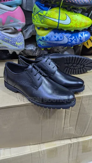 Plain Black Timberland School Lace Up Shoes