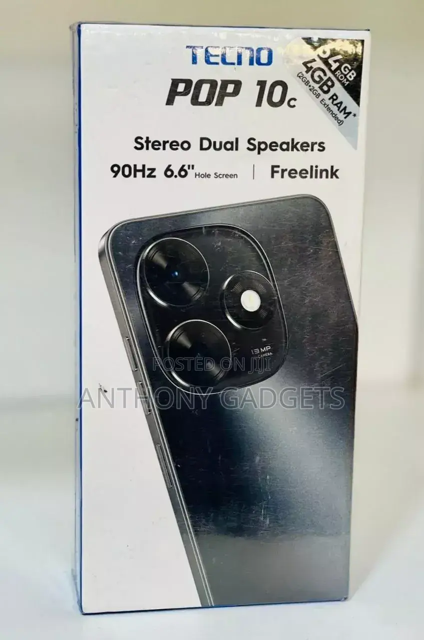 New Tecno Pop 10C 64 GB Black