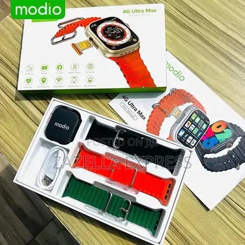 Modio Sm07 Smartwatch With 1.5 Inch Sim Card Slot 3 Pair Straps