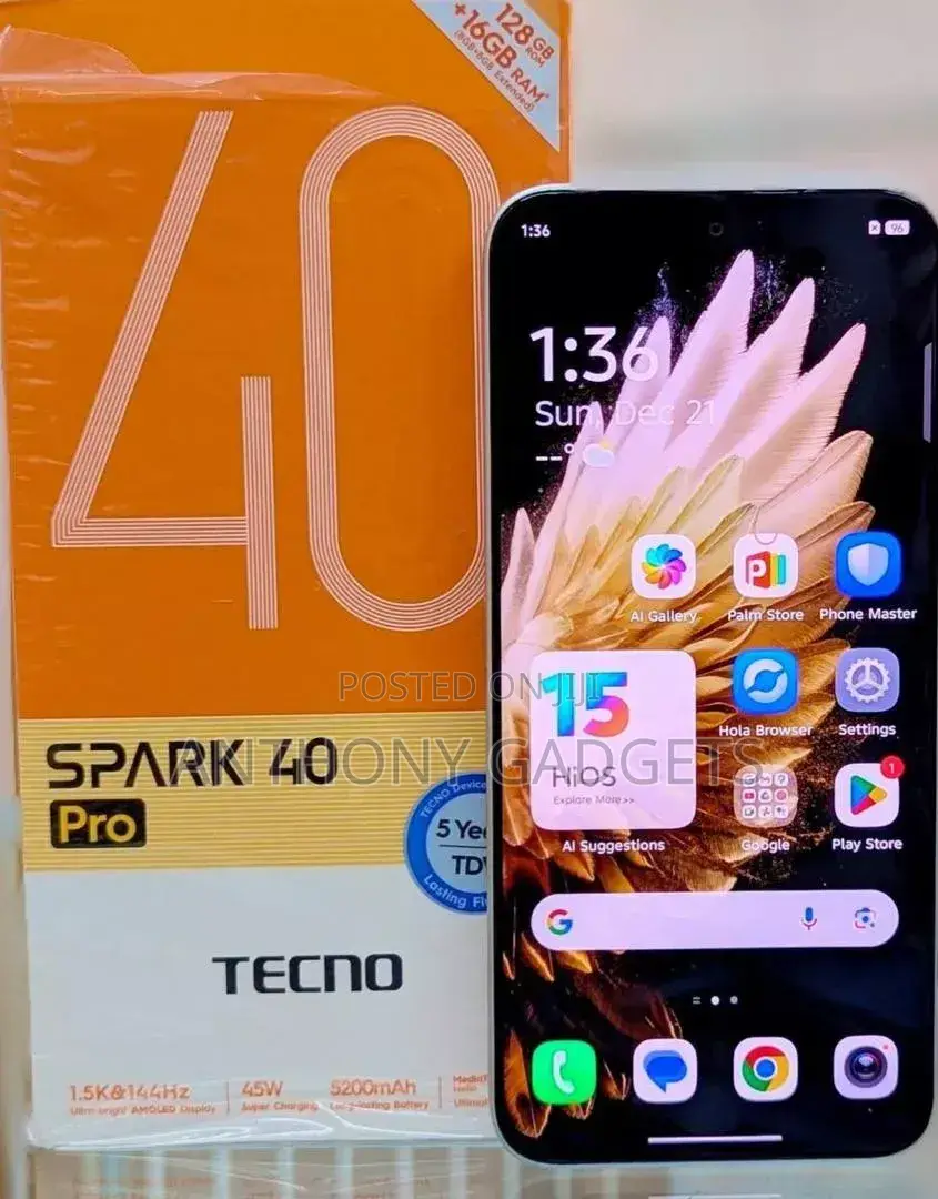 New Tecno Spark 40 Pro 256 GB Silver