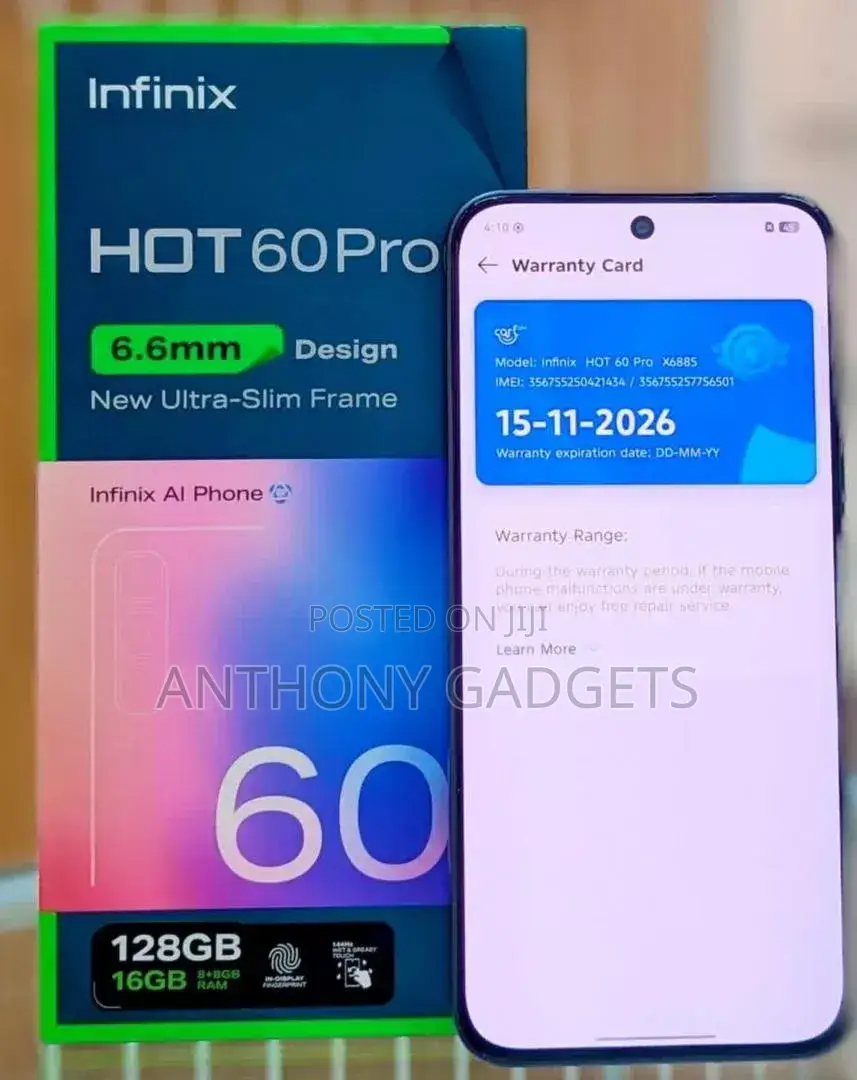 New Infinix Hot 60 Pro 256 GB Blue