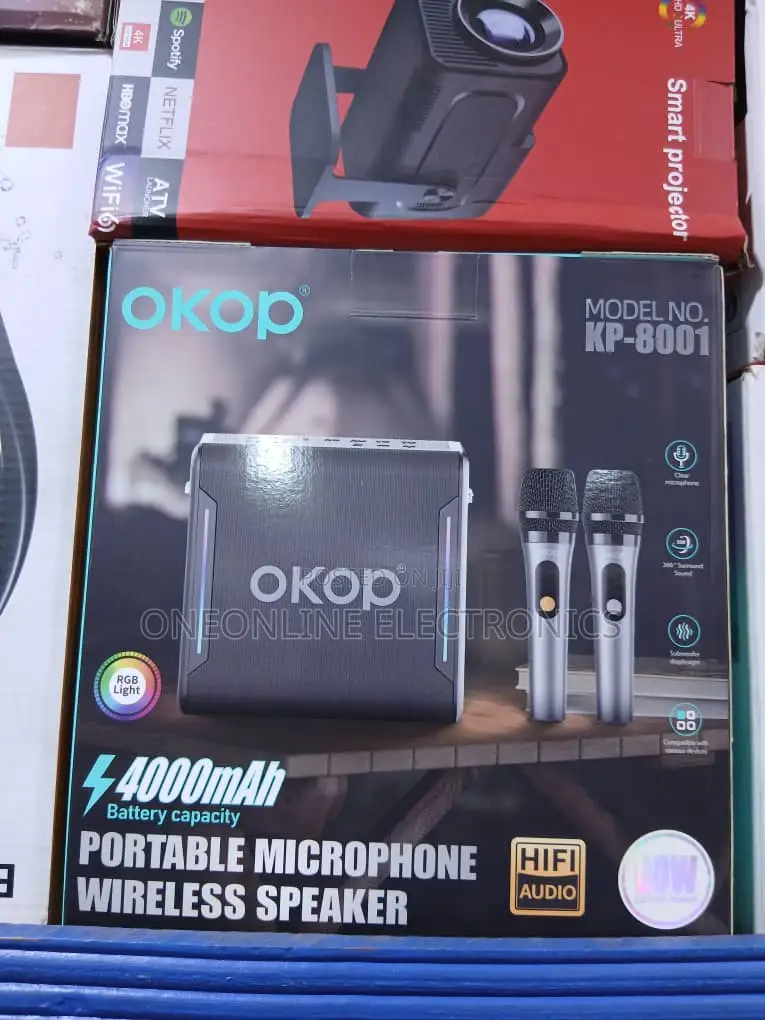 Okopo Karaoke Bt Speaker With 2 Microphones