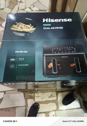 Hisense Double Air Fryer 4by4 Litres