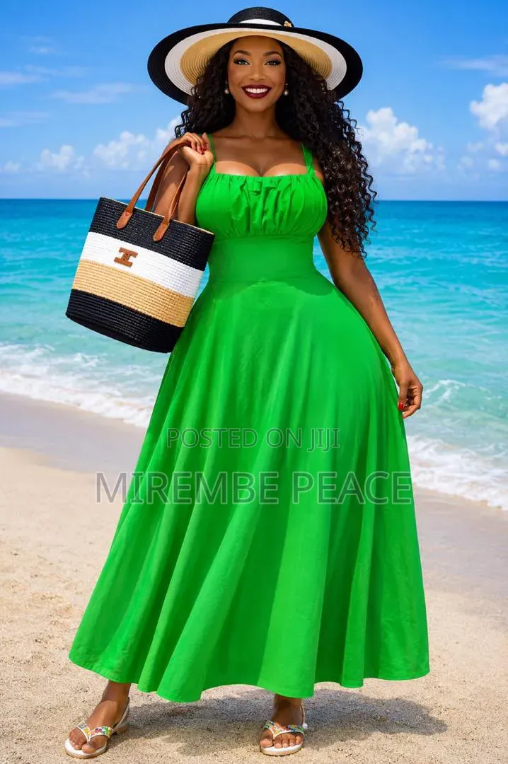 Ladies Green Beach Wear Dresses