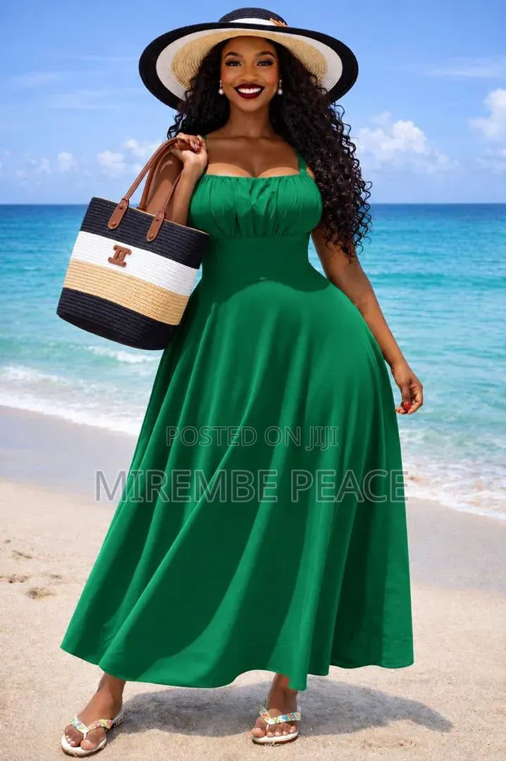 Ladies Green Beach Wear Dresses