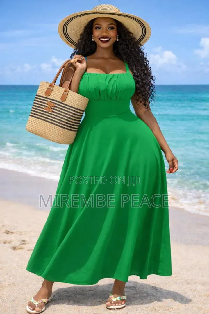 Ladies Green Beach Wear Dresses