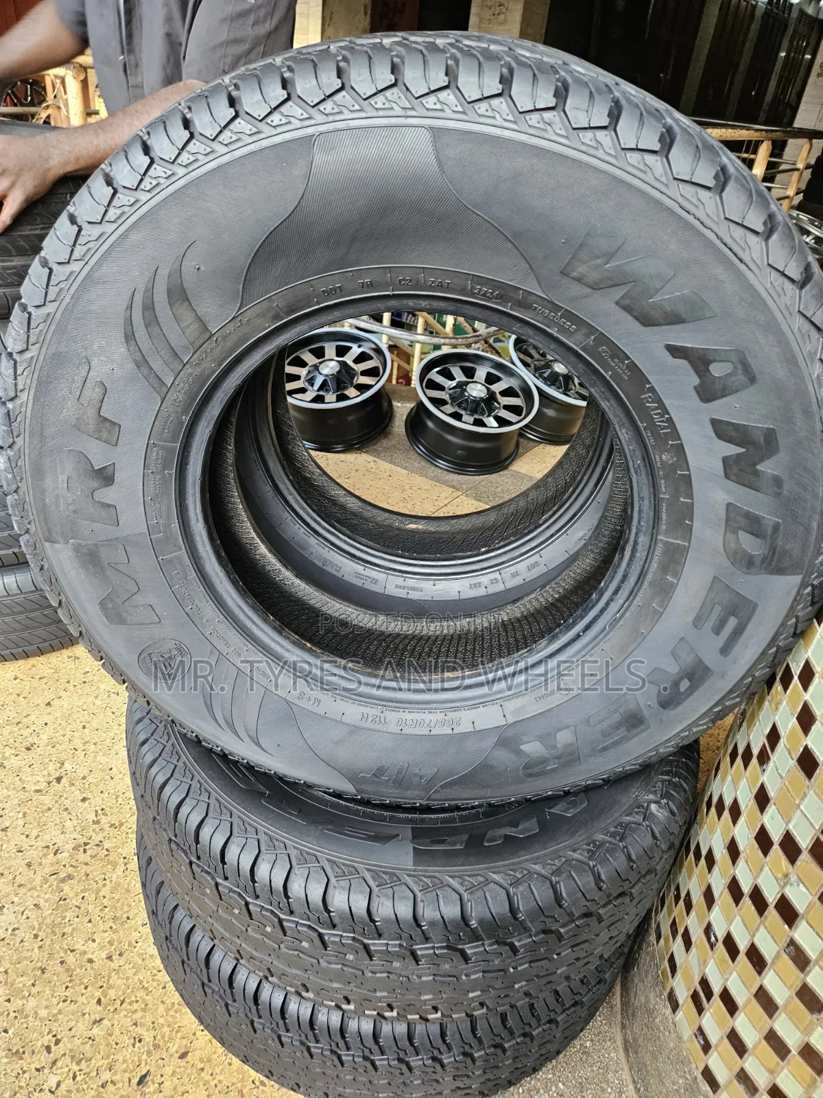 265 70 R16 MRF Used Only 3days Then We Changed Everything Plus Rims So