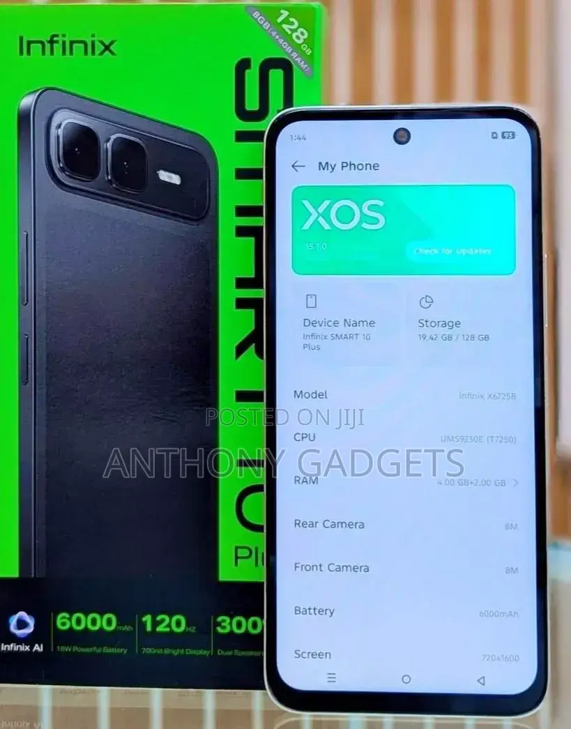 New Infinix Smart 10 Plus 128 GB White