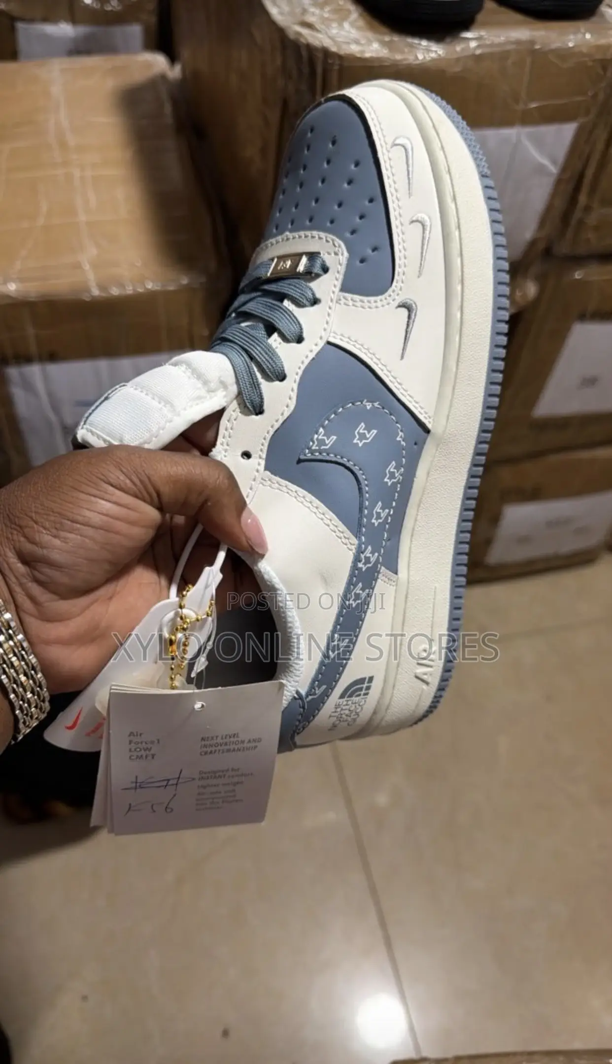 A Pair of Nike Air Force 1 Sneakers Multicolored Shoes