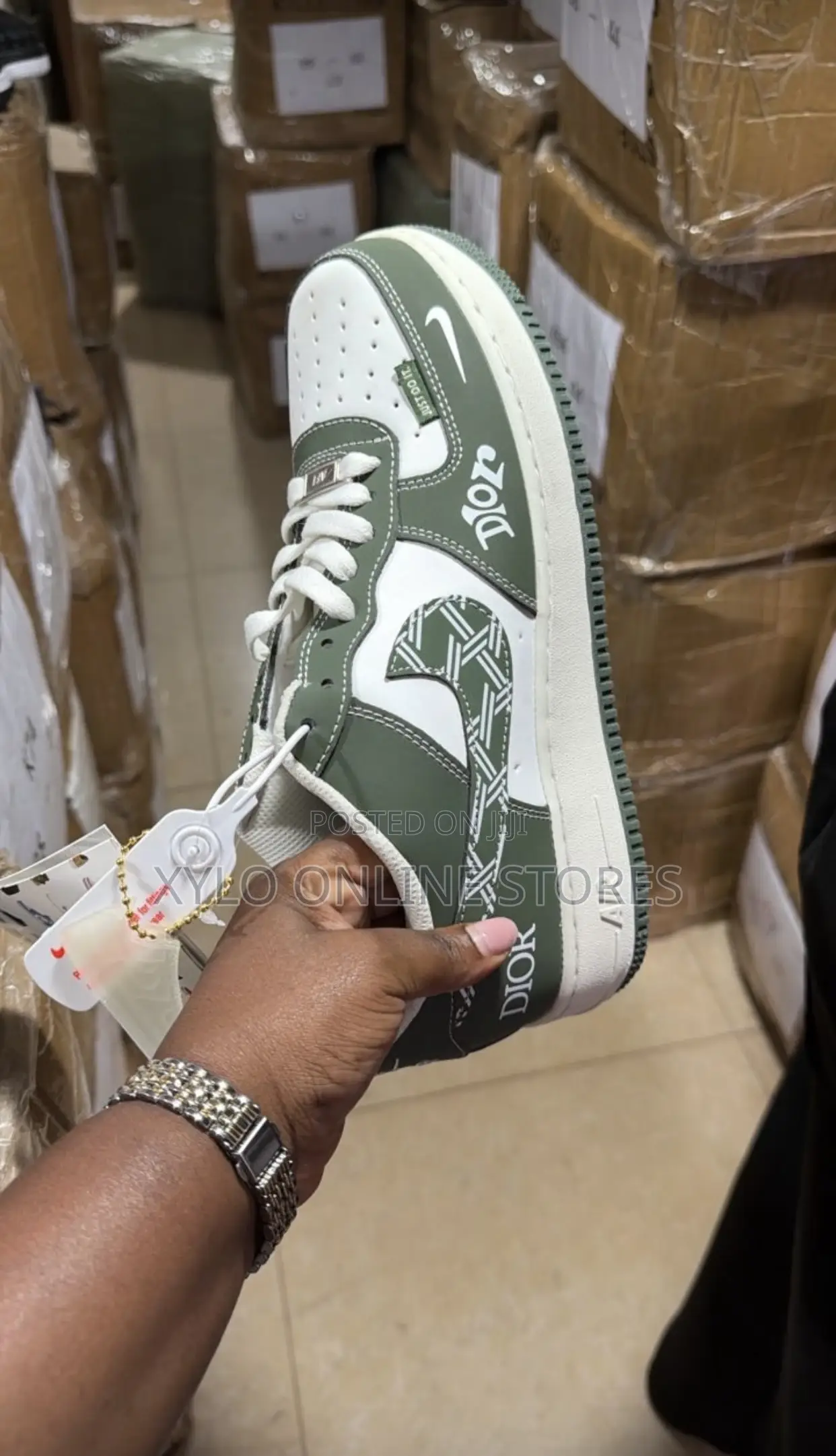 A Pair of Nike Air Force 1 Sneakers Multicolored Shoes