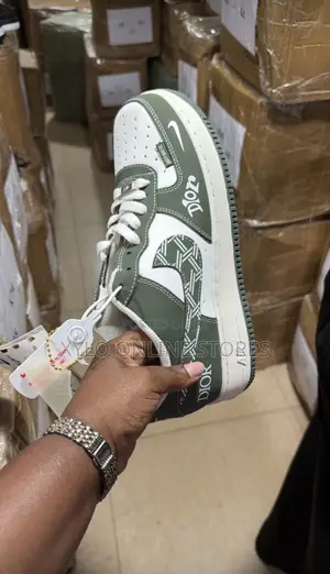 A Pair of Nike Air Force 1 Sneakers Multicolored Shoes