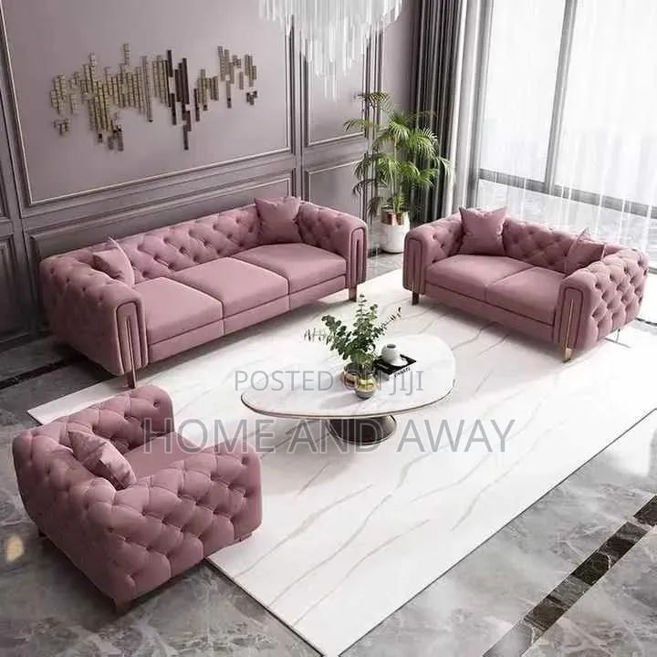 6 Seaters Chesterfield Velvet Box Sofas Any Colour From 2,500,000/-