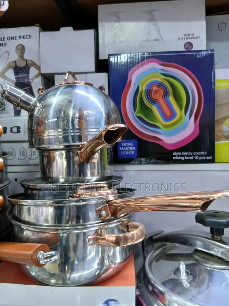 Heavy Stainless Steel Cookware Sets With Copper Colored Handles