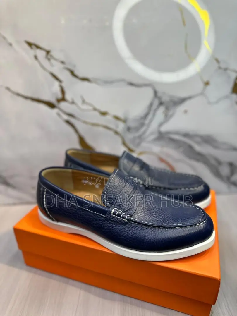Loafers Leather Blue