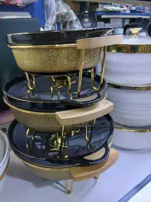 3pcs Ceramic Food Warmer Chafing Dishes