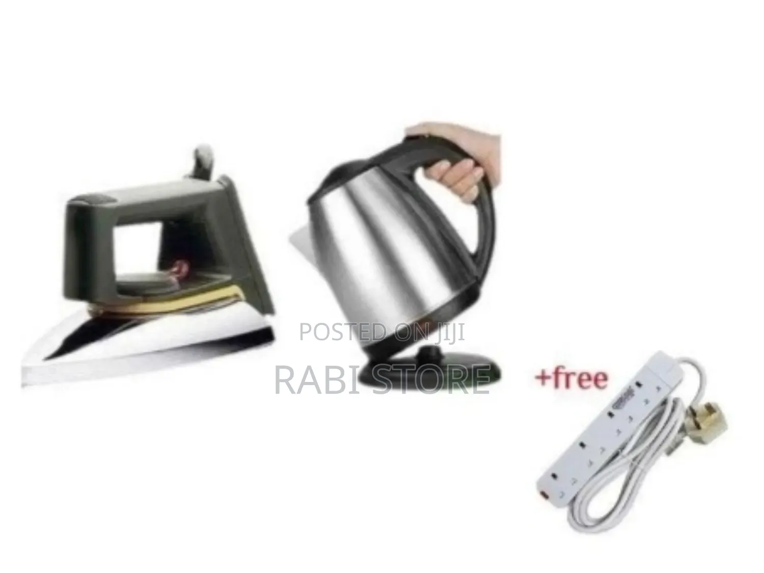 3 in One Flat Iron, Kettle and Extension 4 Slots