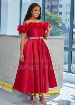 Long Round Satin Dress