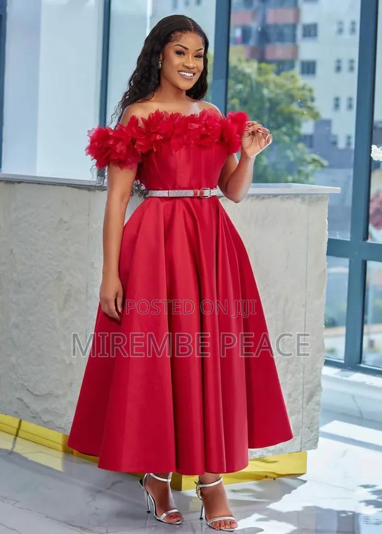 Long Round Satin Dress