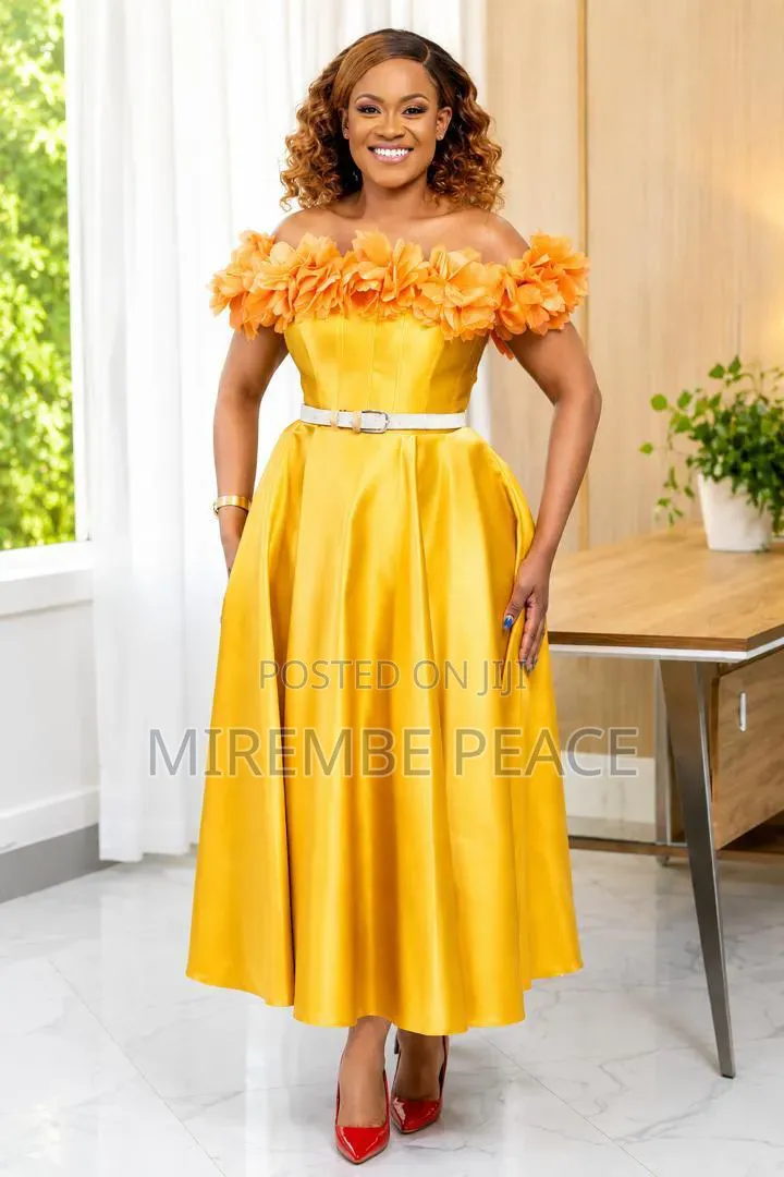 Long Round Satin Dress