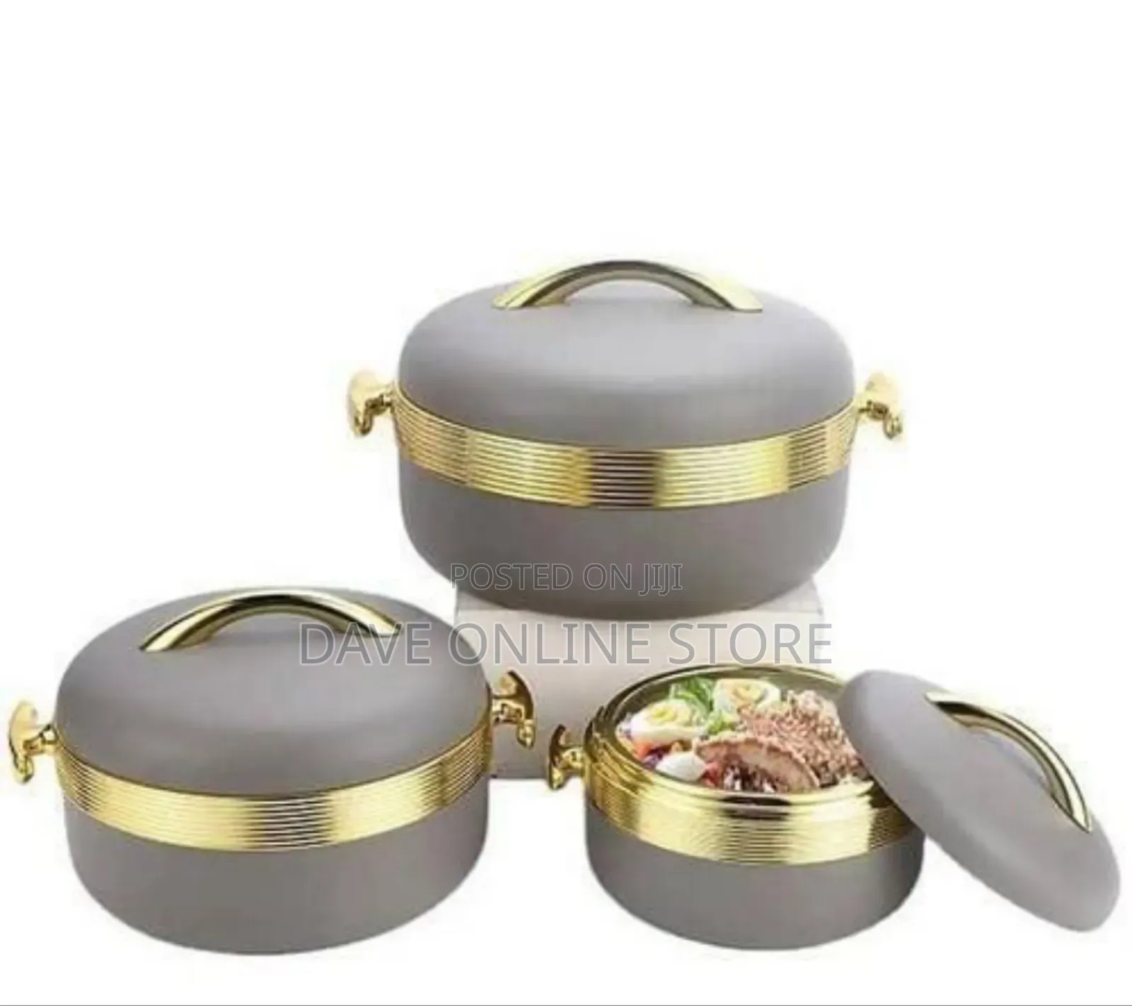 Premium Marble-Patterned Insulated Casserole Set With Metallic Trim