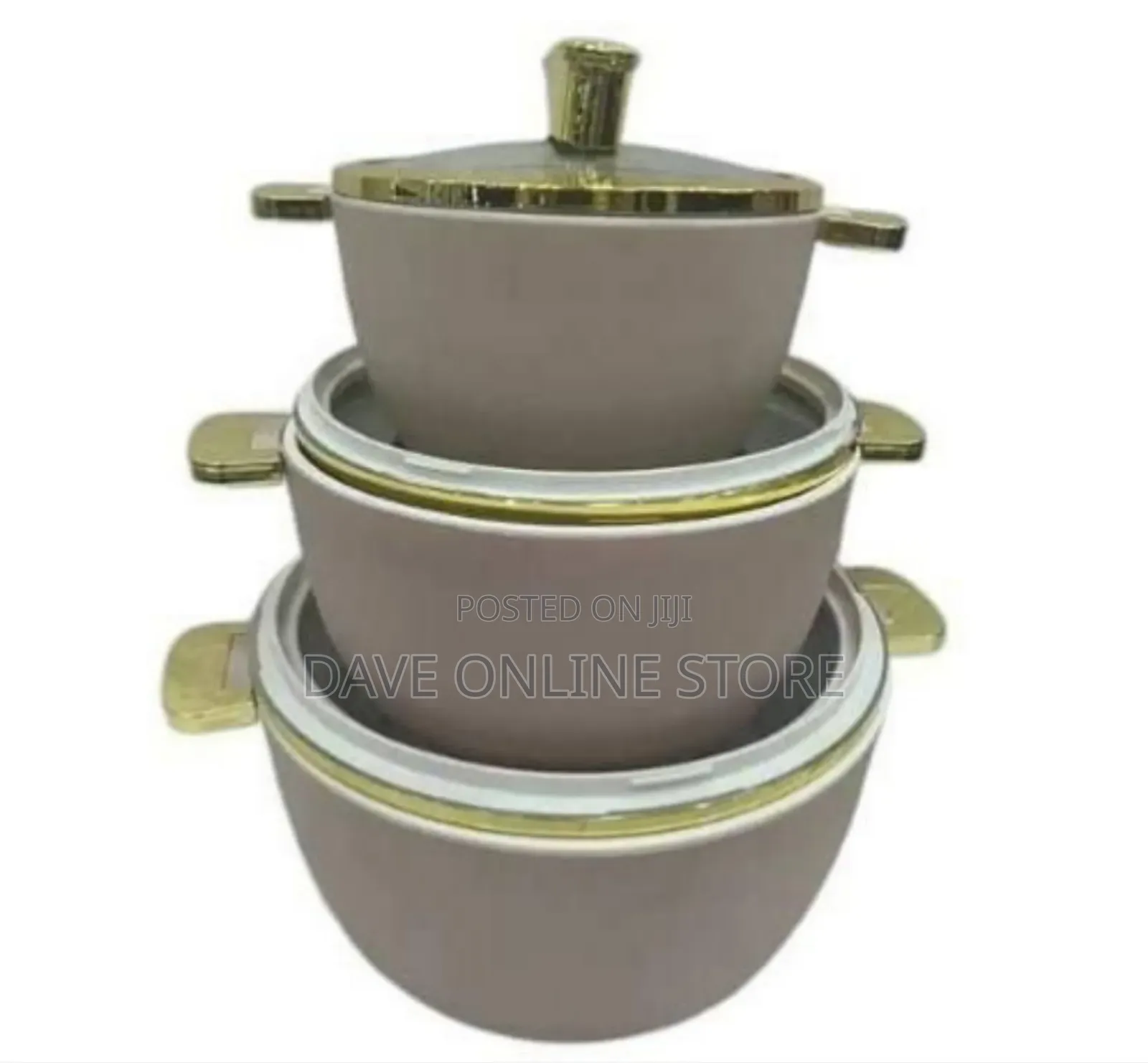3-piece Set Of Elegant Stackable Insulated Serving