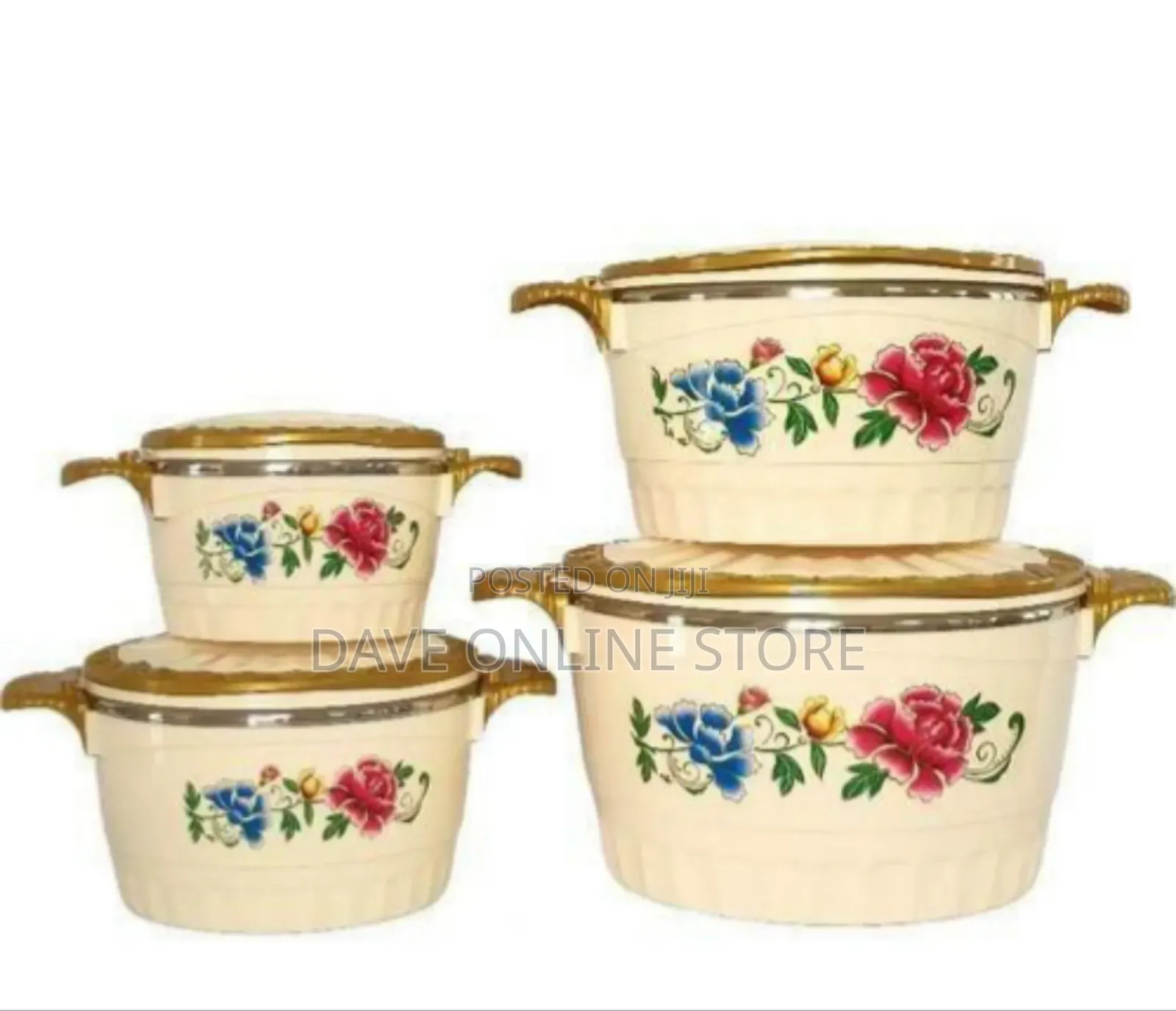 Premium Insulated Food Warmer Casserole Set With Floral Design