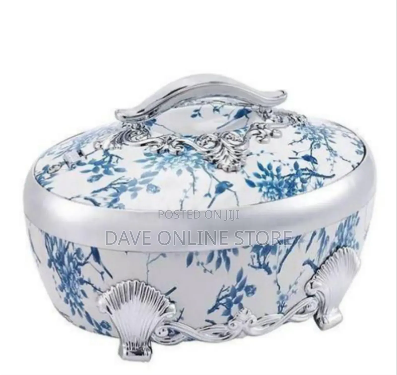 Ornate Insulated Food Warmer Casserole With Metallic Accents -