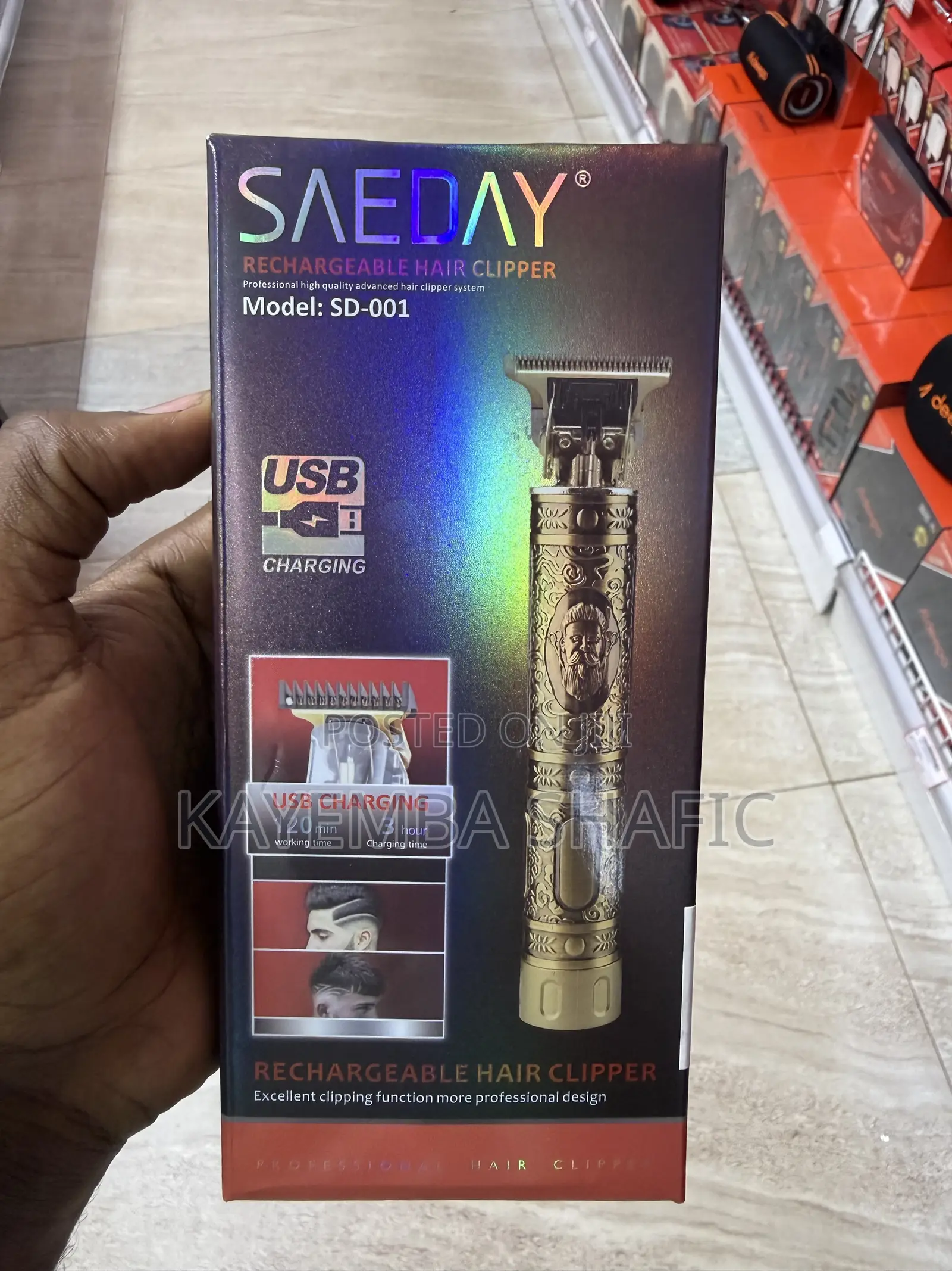 Saeday Professional Rechargeable Hair Clipper (Model: Sd-001)