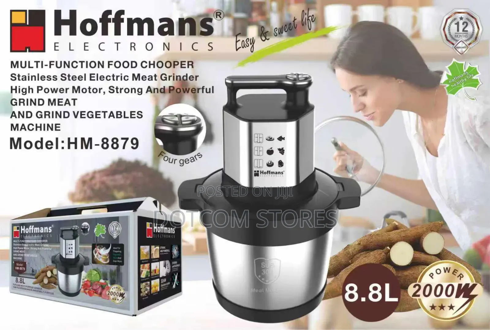 8.8l Hoffmans Electronics Multi-Function Food Chopper