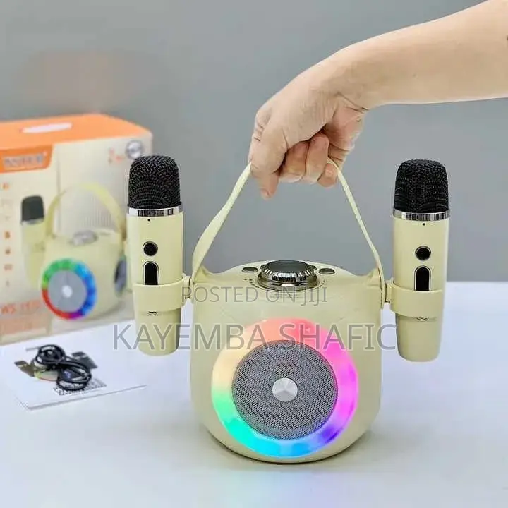 Wster Ws-1970 Portable Wireless Karaoke Speaker With 2 Wireless Mics