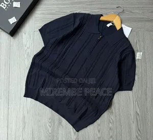 Knitted Short Sleeve Plain T-Shirts