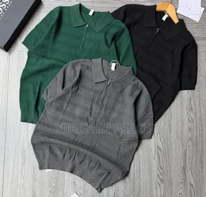 Knitted Short Sleeve Plain T-Shirts