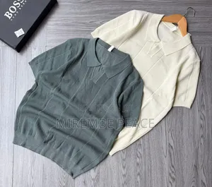 Knitted Short Sleeve Plain T-Shirts