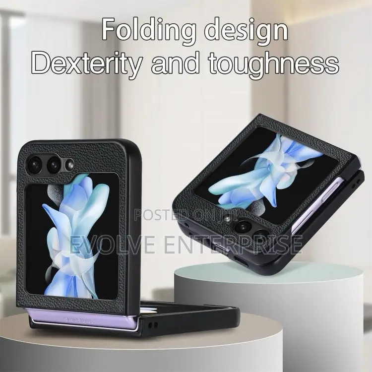 For Samsung Galaxy Z Flip6 / Flip7 Fe Litchi Leather Fold Phone Case