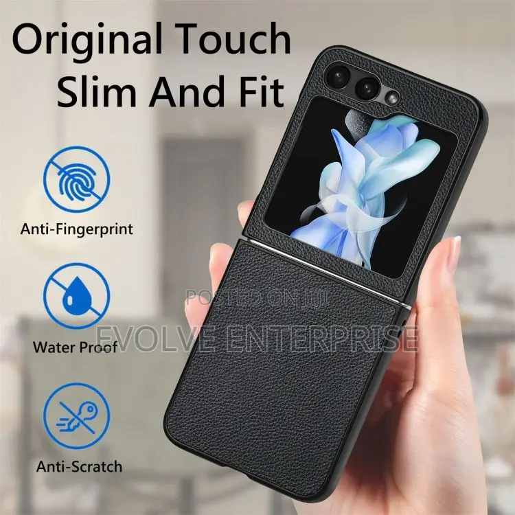 For Samsung Galaxy Z Flip6 / Flip7 Fe Litchi Leather Fold Phone Case