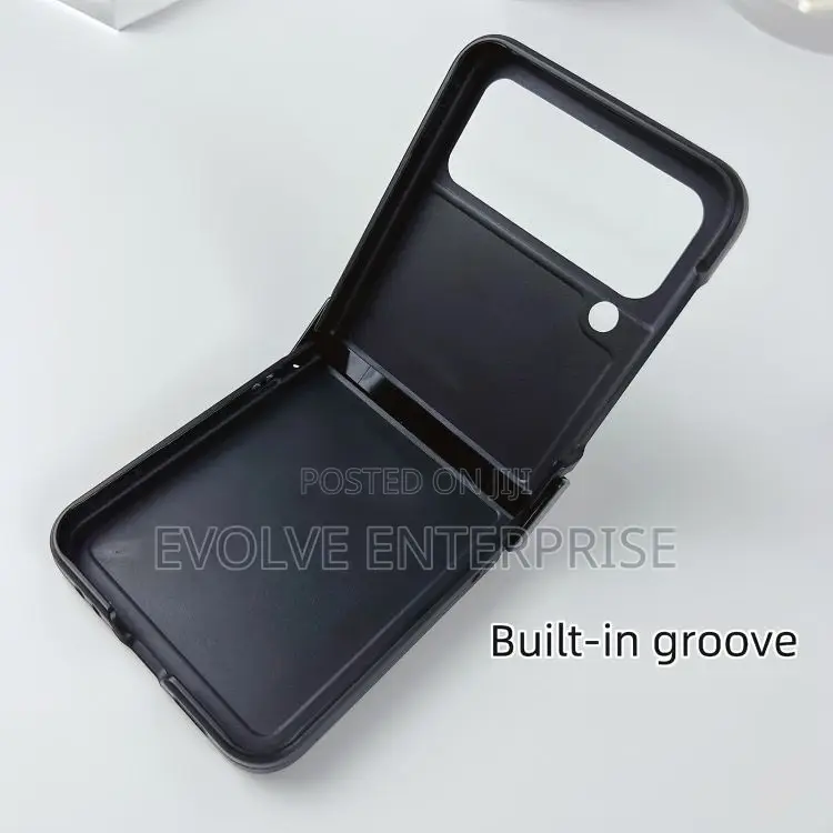 For Samsung Galaxy Z Flip4 Crystal Lambskin Folding Phone Case