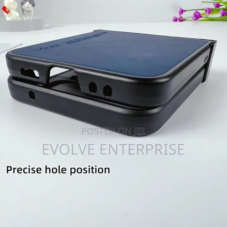 For Samsung Galaxy Z Flip4 Crystal Lambskin Folding Phone Case